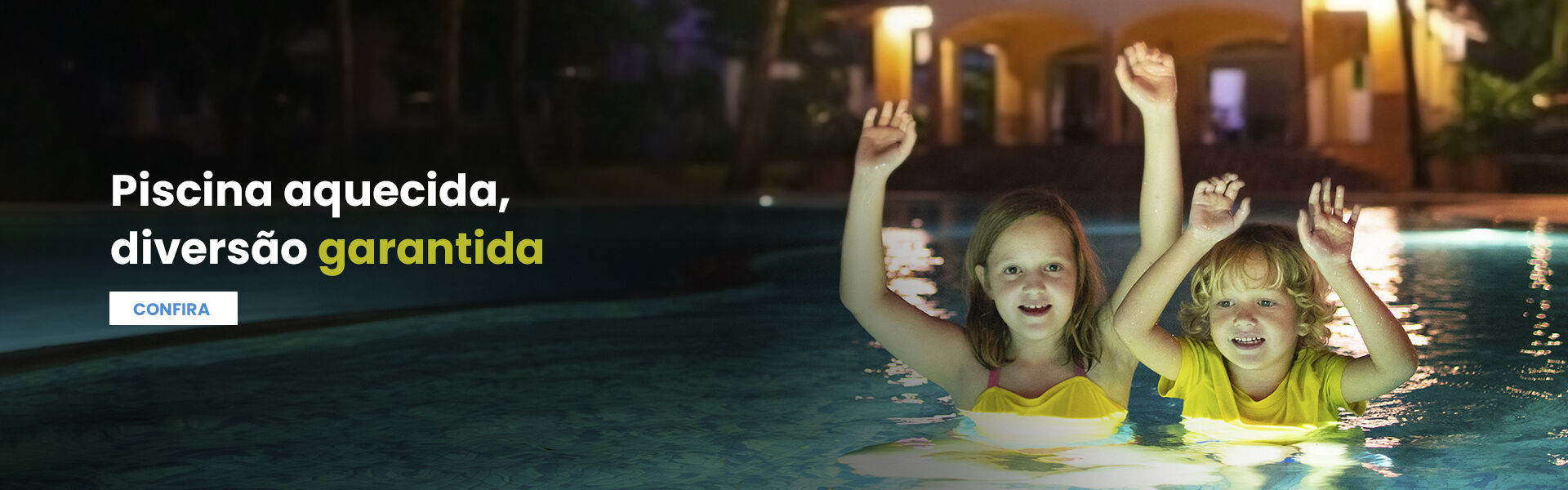 Piscina aquecida com Maxtemp, diversão garantida para toda família